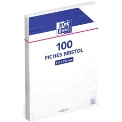Fiche Bristol Non Perforée A4 Film 200p 210g Uni- Oxford -Bureau Produits Magasin AIG7504017