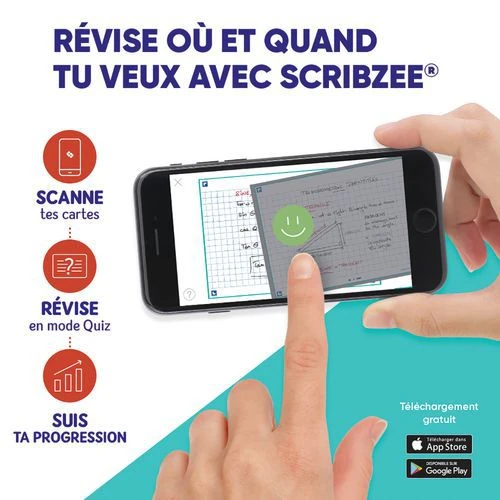 Fiches Bristol Flash 2.0 75x125mm Q5x5 Cadre Blanc - Oxford 3 Fiches Bristol Flash 2.0 75x125mm Q5x5 Cadre Blanc - Oxford