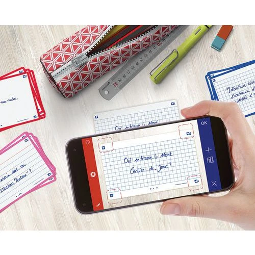 Fiches Bristol Flash 2.0 75x125mm Q5x5 Cadre Blanc - Oxford 5 Fiches Bristol Flash 2.0 75x125mm Q5x5 Cadre Blanc - Oxford – Image 3