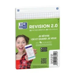 Fiches Bristol Revision 2.0 Oxford A6 Q5x5 Cadre - Oxford