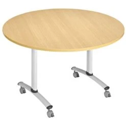 Table Ronde Plateau Mélaminé Pivotant Axe -Bureau Produits Magasin AIG8037335